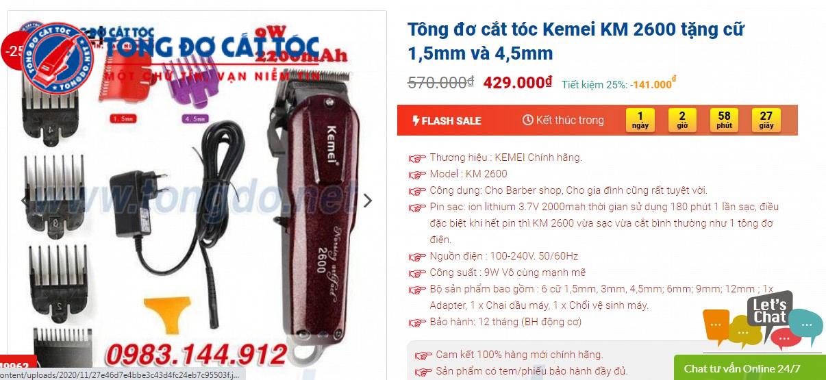 5 Tông đơ cắt tóc kemei được mua nhiều nhất năm 2 5 Tông đơ cắt tóc kemei được mua nhiều nhất năm 2