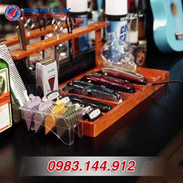 Khay đựng tông đơ, kéo và dụng cụ làm tóc chuyên nghiệp