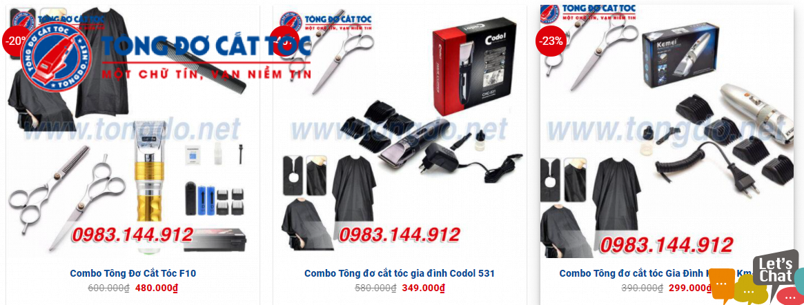 Thế giới tông đơ và phụ kiện tông đơ chính hãng