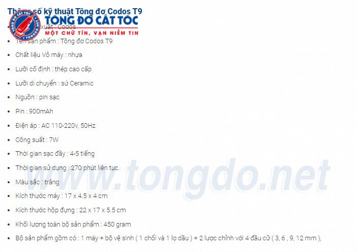 Thông số kỹ thuật