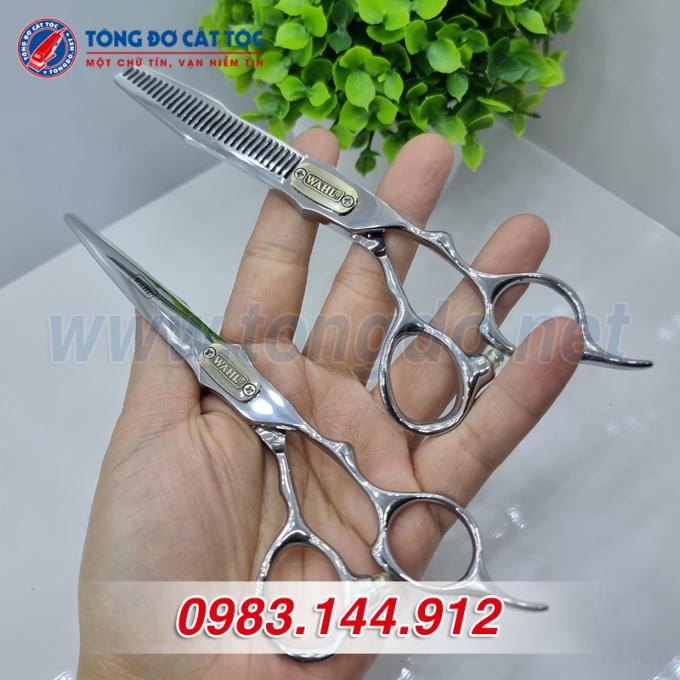 Bộ kéo cắt tỉa wahl trắng mũi giáo - W04