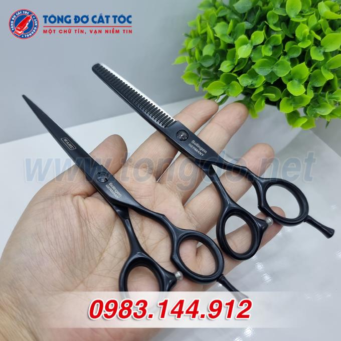 Bộ kéo cắt tỉa wahl đen trơn - W01