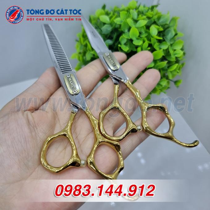 Bộ kéo cắt tỉa wahl trơn tay vàng - W05